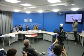 Yuriy Havrylechko, Tymur Chmeruk, Kateryna Odarchenko, Anton Biletskyy and  Oleksandr Khmara
