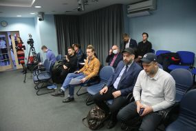 Journalists and guests of the press conference