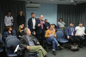 Journalists and guests of the press conference