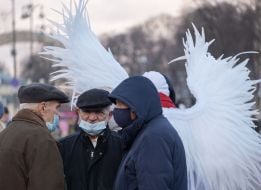 Men in protective masks