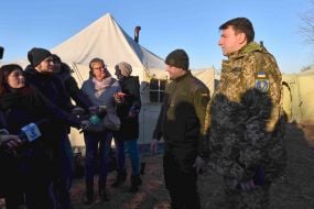 Александр Старух на полигоне воинской части