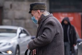 A man in a medical mask