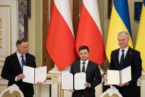 Volodymyr Zelensky, Andrzej Duda, Gitanas Nausėda