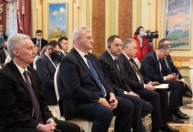 Participants of the meeting of the Presidents of Ukraine, Poland and Lithuania