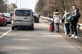 Автомобильная пробка на трассе Житомир - Киев