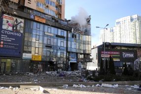 Residential building damaged by shelling