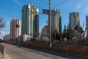 Residential building damaged by shelling