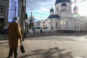 Противотанковые ежи на улицах Житомира