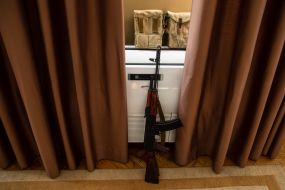 Kalashnikov rifle in Zhytomyr