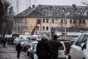 Consequences of shelling of houses in Zhytomyr