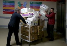 Humanitarian aid at the Okhmatdyt Childrens Hospital