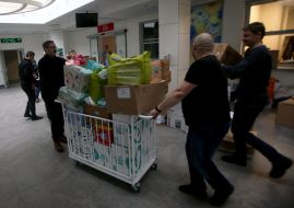 Humanitarian aid at the Okhmatdyt Childrens Hospital