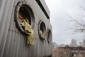 Consequences of the explosion near the South Railway Station in Kyiv