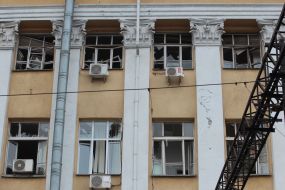 Consequences of the explosion near the South Railway Station in Kyiv