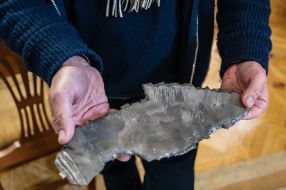 A fragment of a projectile