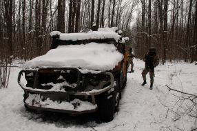 Уничтоженная вражеская колонна ДРГ в Харькове