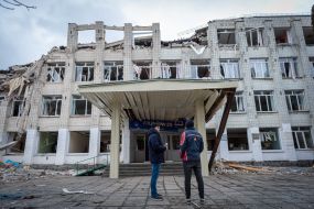 Destroyed after rocket fire lyceum