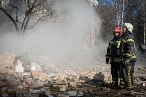 Последствия обстрела общежития возле Житомира