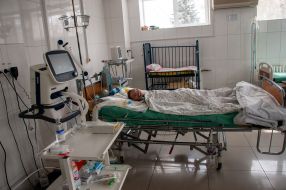Eight-year-old boy Dima, who was injured in the shelling, is in intensive care