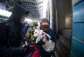 People at the train station