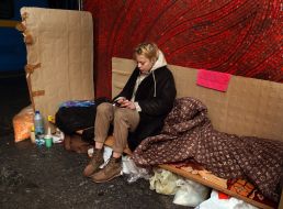 Girl in the subway in Kiev