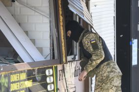 Consequences of falling rocket fragments in Kyiv