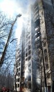In Kyiv, an artillery shell hit a high-rise building in Svyatoshin district