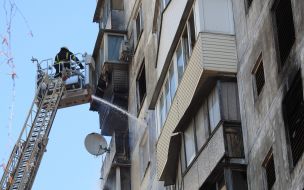 In Kyiv, an artillery shell hit a high-rise building in Svyatoshin district
