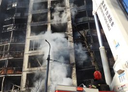 In Kyiv, an artillery shell hit a high-rise building in Svyatoshin district