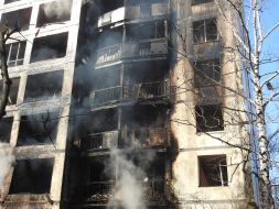 In Kyiv, an artillery shell hit a high-rise building in Svyatoshin district