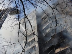 In Kyiv, an artillery shell hit a high-rise building in Svyatoshin district