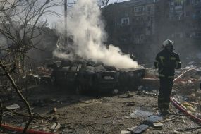 Consequences of the shelling of the Vynohradar microdistrict