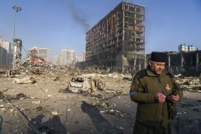 The shopping center in Kyiv was destroyed
