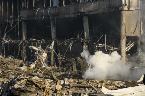 The shopping center in Kyiv was destroyed
