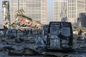 The shopping center in Kyiv was destroyed