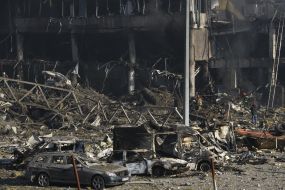 The shopping center in Kyiv was destroyed