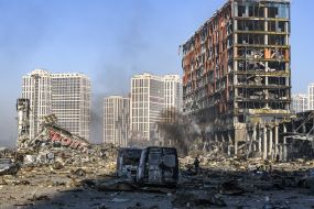 The shopping center in Kyiv was destroyed