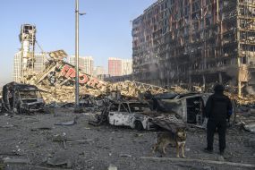 The shopping center in Kyiv was destroyed
