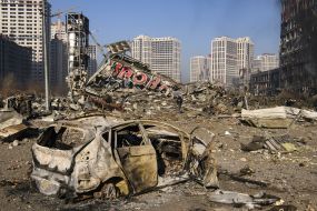 The shopping center in Kyiv was destroyed