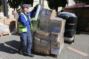 Volunteer staff of humanitarian aid in Lviv region
