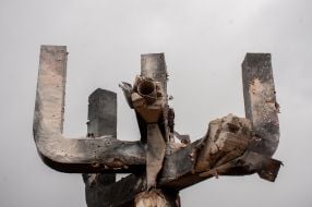 The Russians fired on a Holocaust memorial