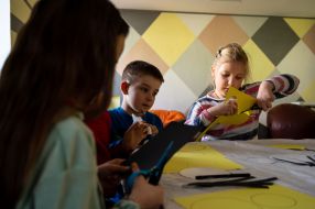 Immigrant children in Drohobych