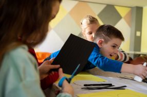 Immigrant children in Drohobych