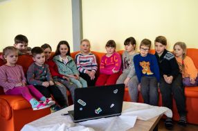 Immigrant children in Drohobych