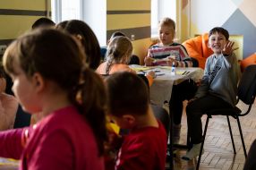 Immigrant children in Drohobych