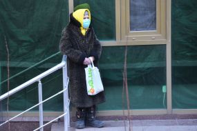 Elderly woman in Zaporozhye