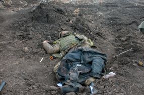 The corpse of the Russian occupier