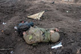 The corpse of the Russian occupier