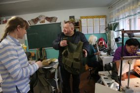 Oleg Kizima holds a tactical unloading