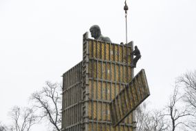Monument to Taras Shevchenko in a special protective structure
